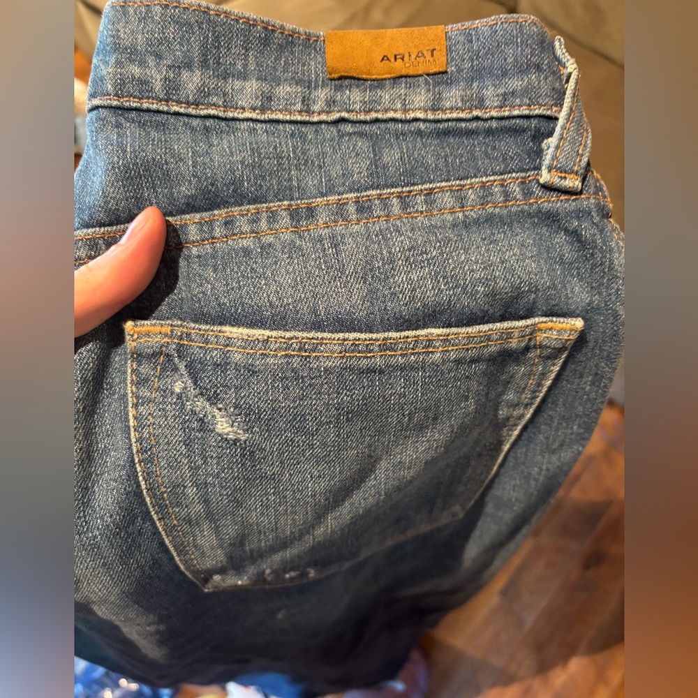 Ariat Ultra High Rise Haiti Tomboy Wide Leg Denim Jean - Picture 13 of 15